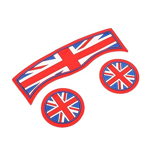 MINIオーナーにおススメ！ 車内が華やぐユニオンジャックデザインのドリンクコースターです。 防滑加工・耐熱のウレタンゴム製、ドリンクホルダーに敷くだけです。 表面は凹凸のある3Dデザイン、突起状のツ