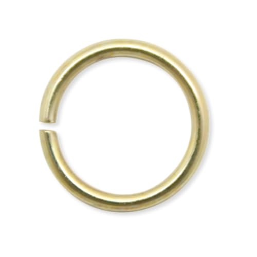 外径１２ｍｍ／太さ１.４ｍｍ １００個入 サイズ ：外径 12ｍｍ／太さ 1.4ｍｍ 入数 ：100個 材質 ：鉄 表面処理：真鍮メッキ 色 ：金（ゴールド） *鉄製の丸カン(リングカン)です。 ※注