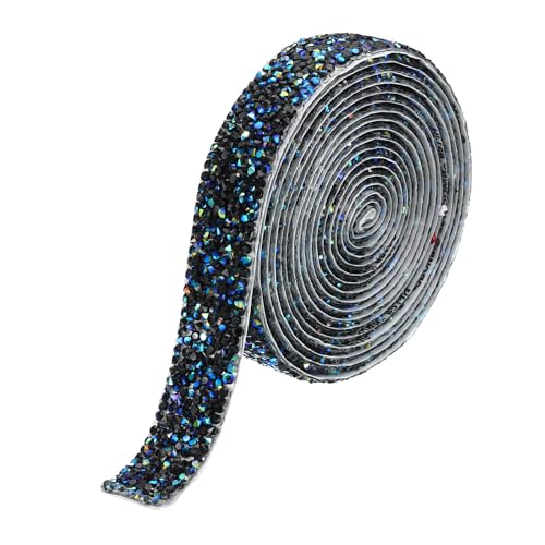 カラー: ブラック; 材質：樹脂; サイズ：3ヤード x 20 mm(L*W); パッキングリスト: 1 x ラインストーンロール 利点: 水晶リボンは、光を受けて驚くほど輝く効果を生み出し、作品に豪
