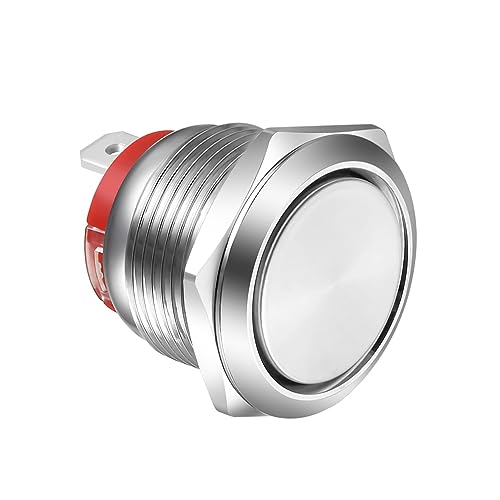取り付け穴サイズ:19mm、電圧:20A/12-24V、15A/220V。 ステンレスシェル素材、100%新品、高品質、防水設計で、濡れた環境やほこりの多い環境でも使用できます。 ユニバーサル：この押